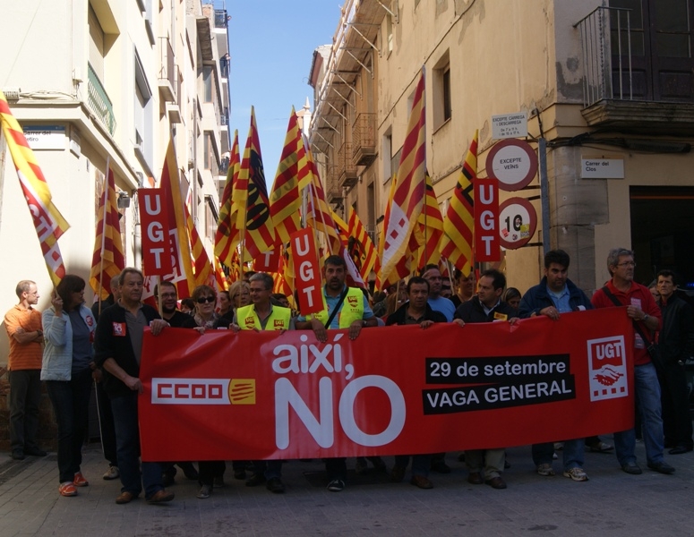 La marxa, al carrer de Sant Magí