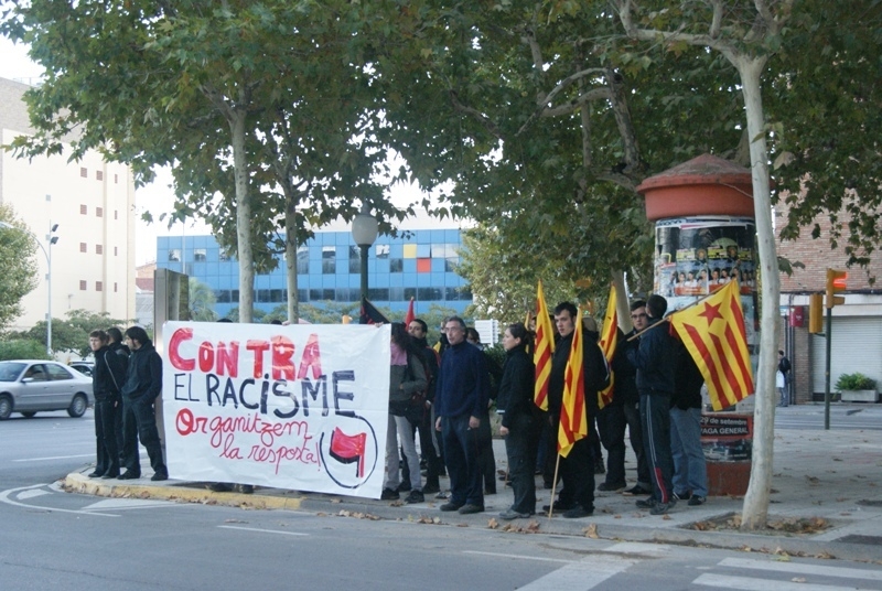 Els manifestants, al passeig