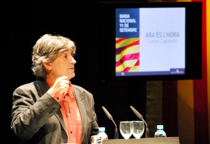 Carles Capdevila, director del diari ARA, durant la conferència