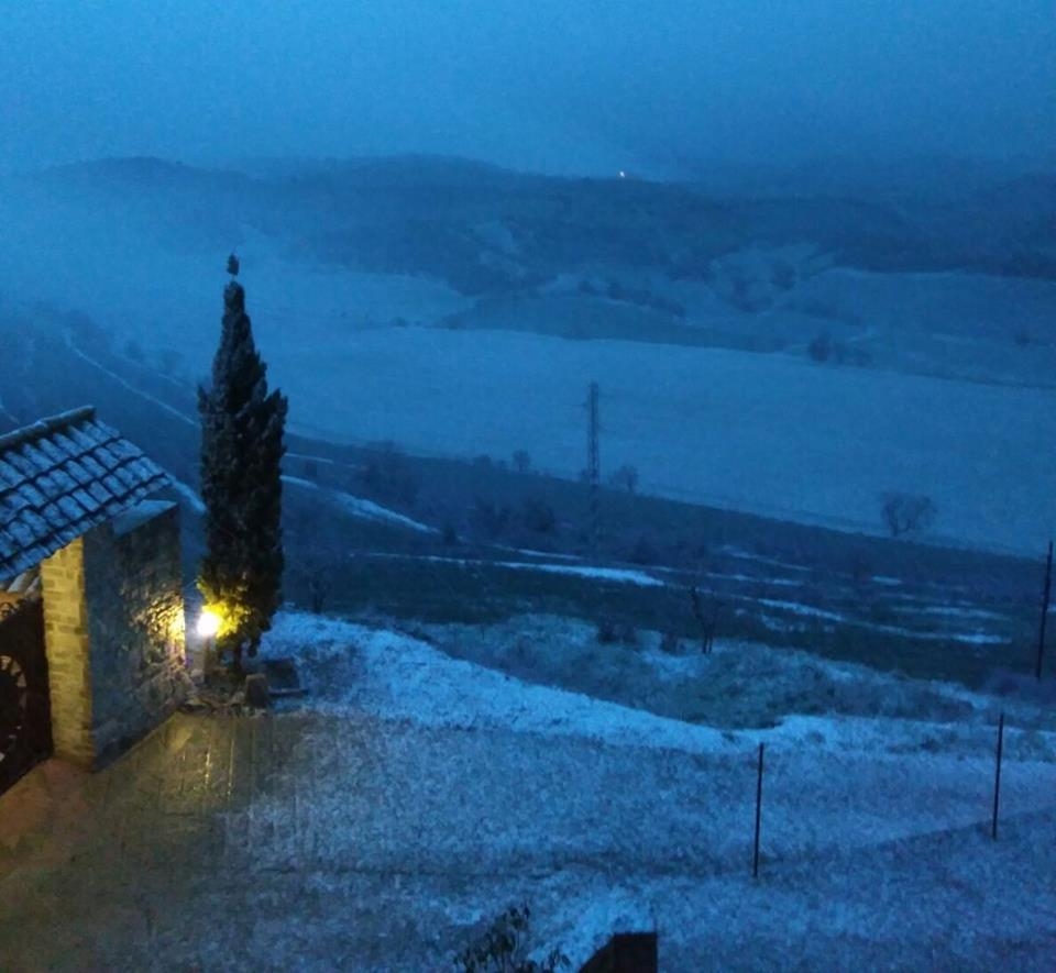 La nevada ha començat a les 07 h (Foto: Observatori de Pujalt)