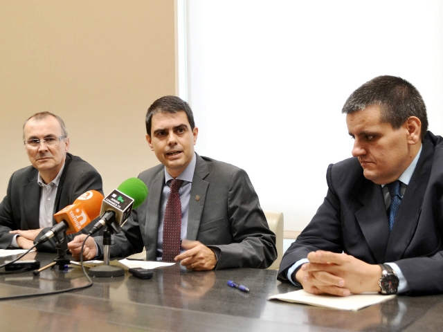 Joan Torras, Marc Castells, Jordi Segura. Foto: Ajuntament d'Igualada