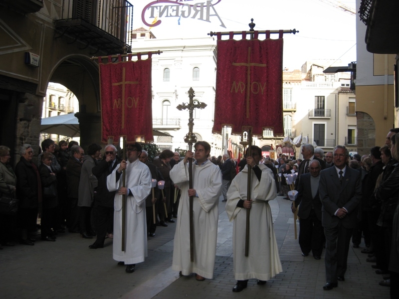 Processó del Sant Crist, al carrer de l'Argent