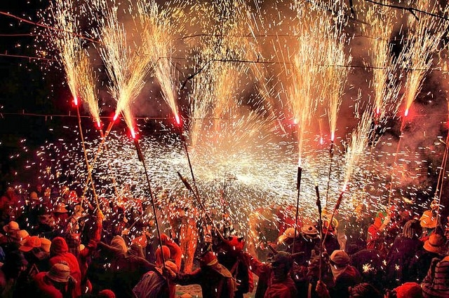 El correfoc de Capellades, en la passada edició de la Festa Major.