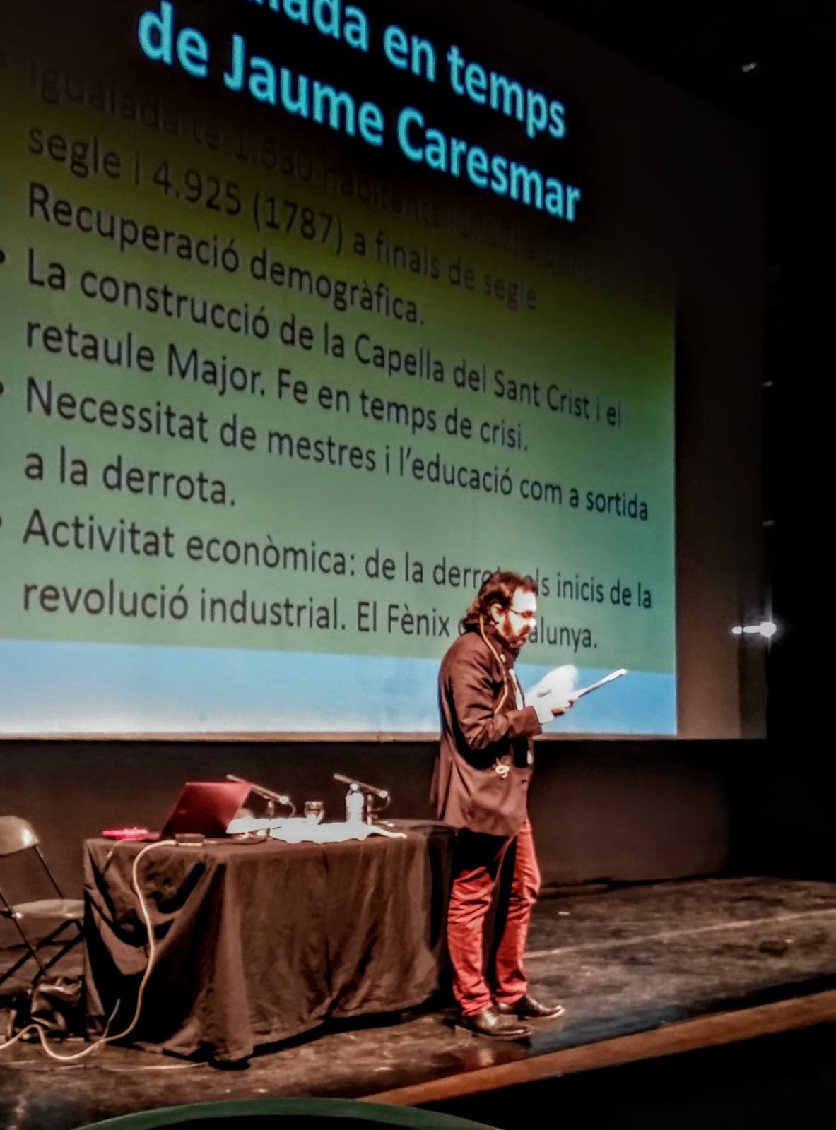 Bernat Roca, parlant de Caresmar FOTO: Josep Munné
