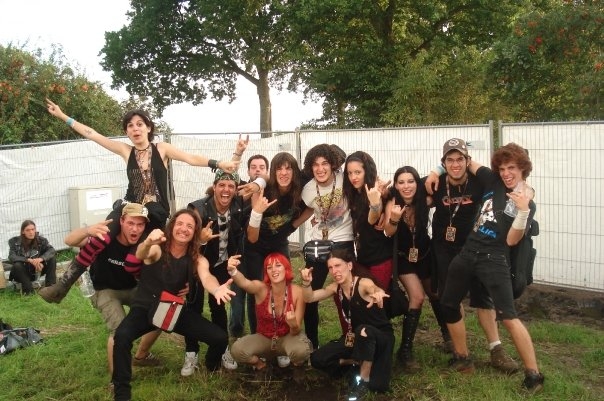Foto de família al Wacken, amb noves amistats