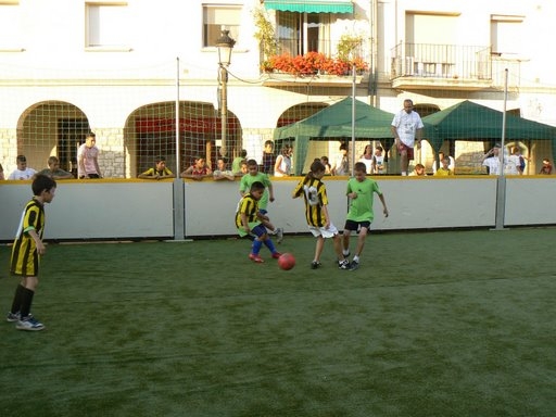 Un dels partits al futbol 3x3 de l'any passat