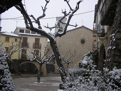 La Llacuna, amb la primera nevada de l'any - foto: Josep Beumala per lallacunaonline