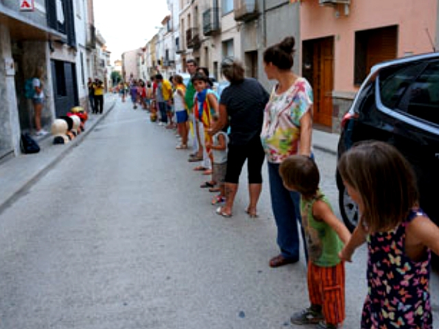 Cadena humana als Hostalets