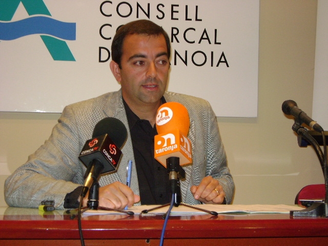 El conseller Carles Casanova en la compareixença d'aquest dilluns