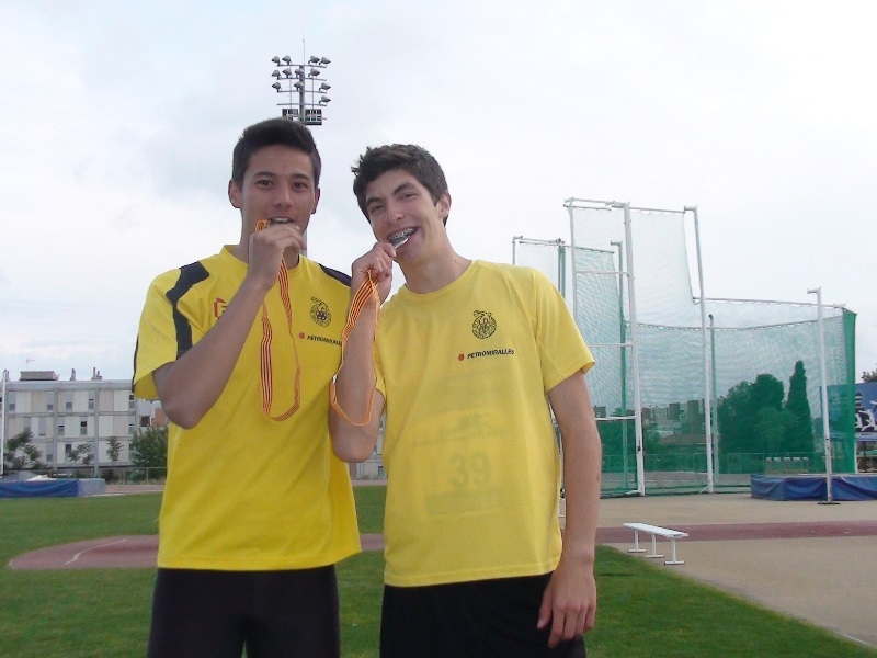 Matsuoka i Roca amb les seves respectives medalles