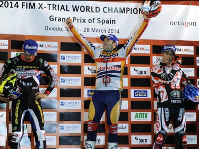 Toni Bou al podi d'Oviedo. Font: planetadeporte.es