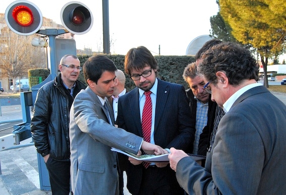 Marc Castells, Joan Vich i Ricard Font a l'estació