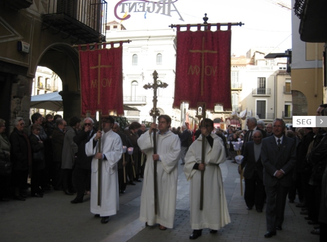 Processó del Sant Cris al carrer de l'Argent