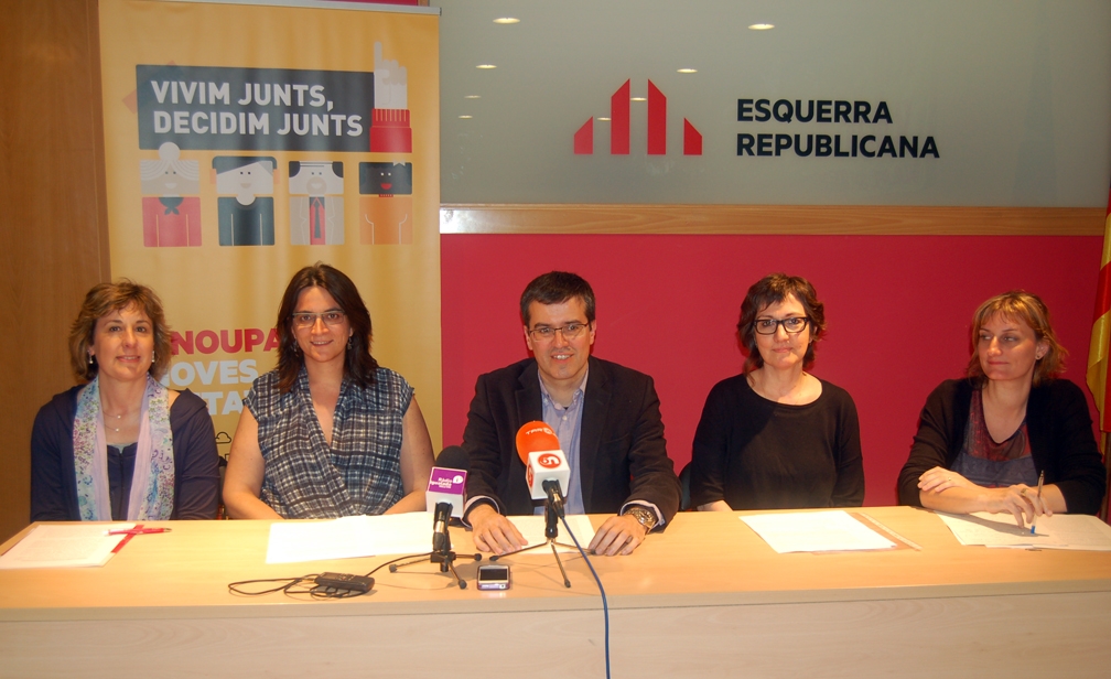 Isabel Caballero, Sílvia Zambudio, Josep M. Palau, Maria Fernàndez i Alba Vergés (d'esquerra a dreta)