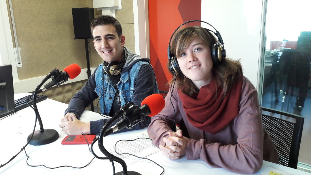 Pérez i la tècnica, als estudis de Ràdio Nova