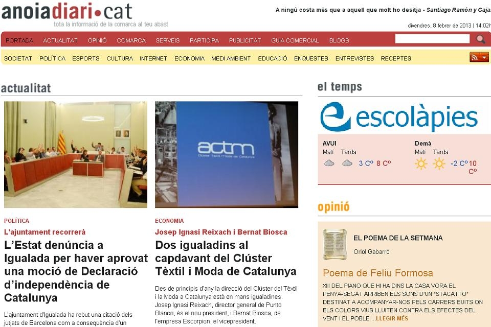 Portada de divendres, 8 de febrer