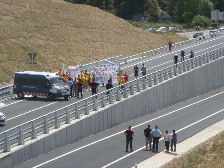 Els manifestants contra les retallades