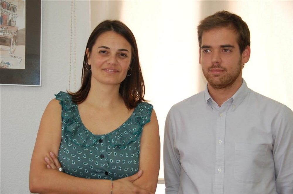 L'alcaldessa Vanesa González (PSC) i el tinent d'alcalde Jordi Baron (CiU)