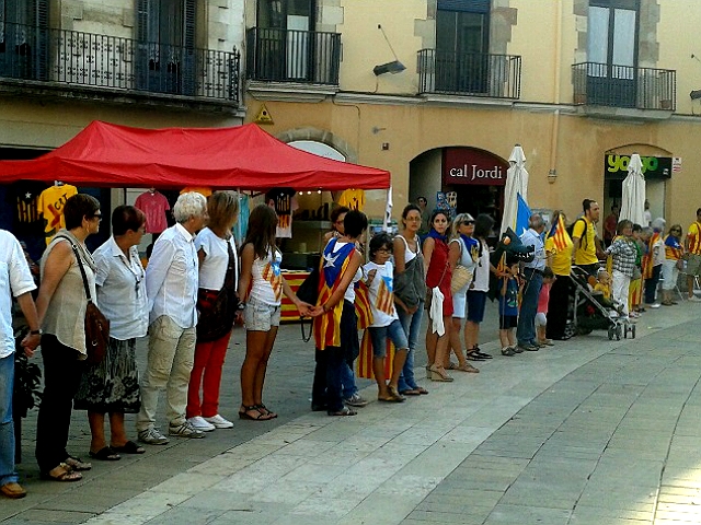 Assaig de la Via catalana a Igualada