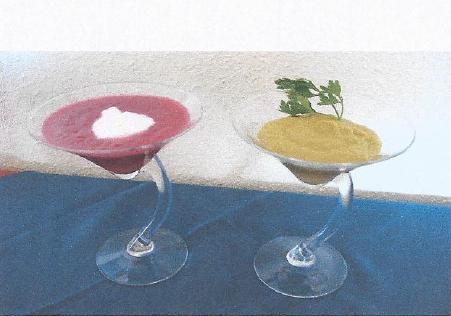 Purés en copes elegants