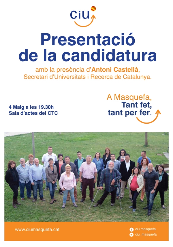 Cartell de la presentació de la candidatura