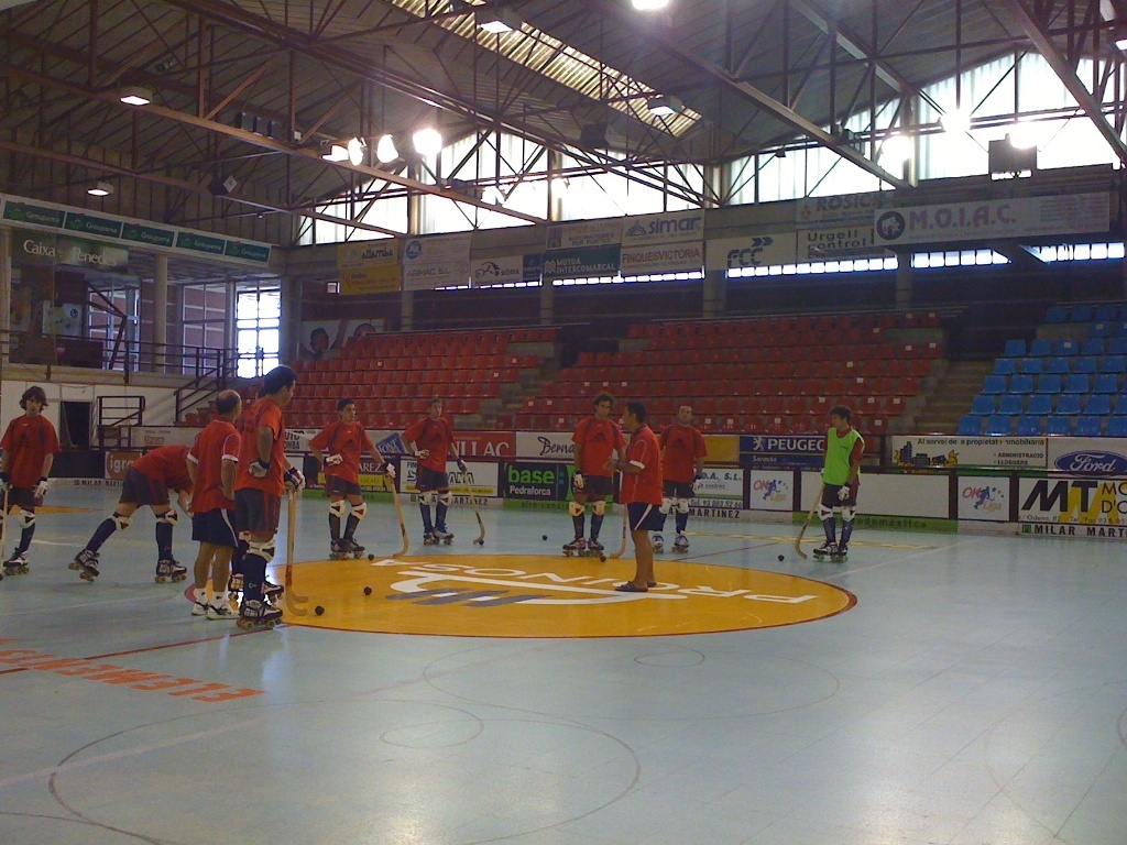 L'Igualada entrenant abans dels partits - foto del blog de l'IHC