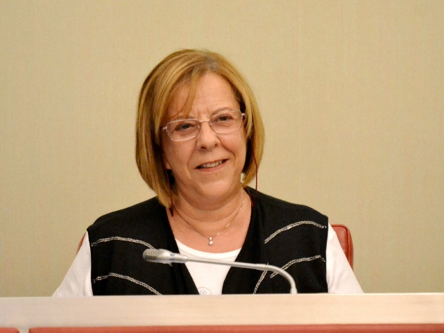 Rosa Maria Sánchez durant la seva intervenció