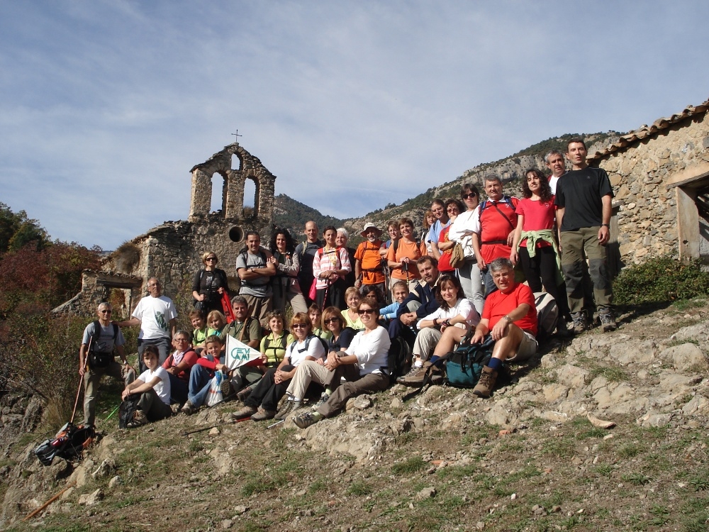 La colla excursionista a la Vall de Cabó - foto de J.Mateu