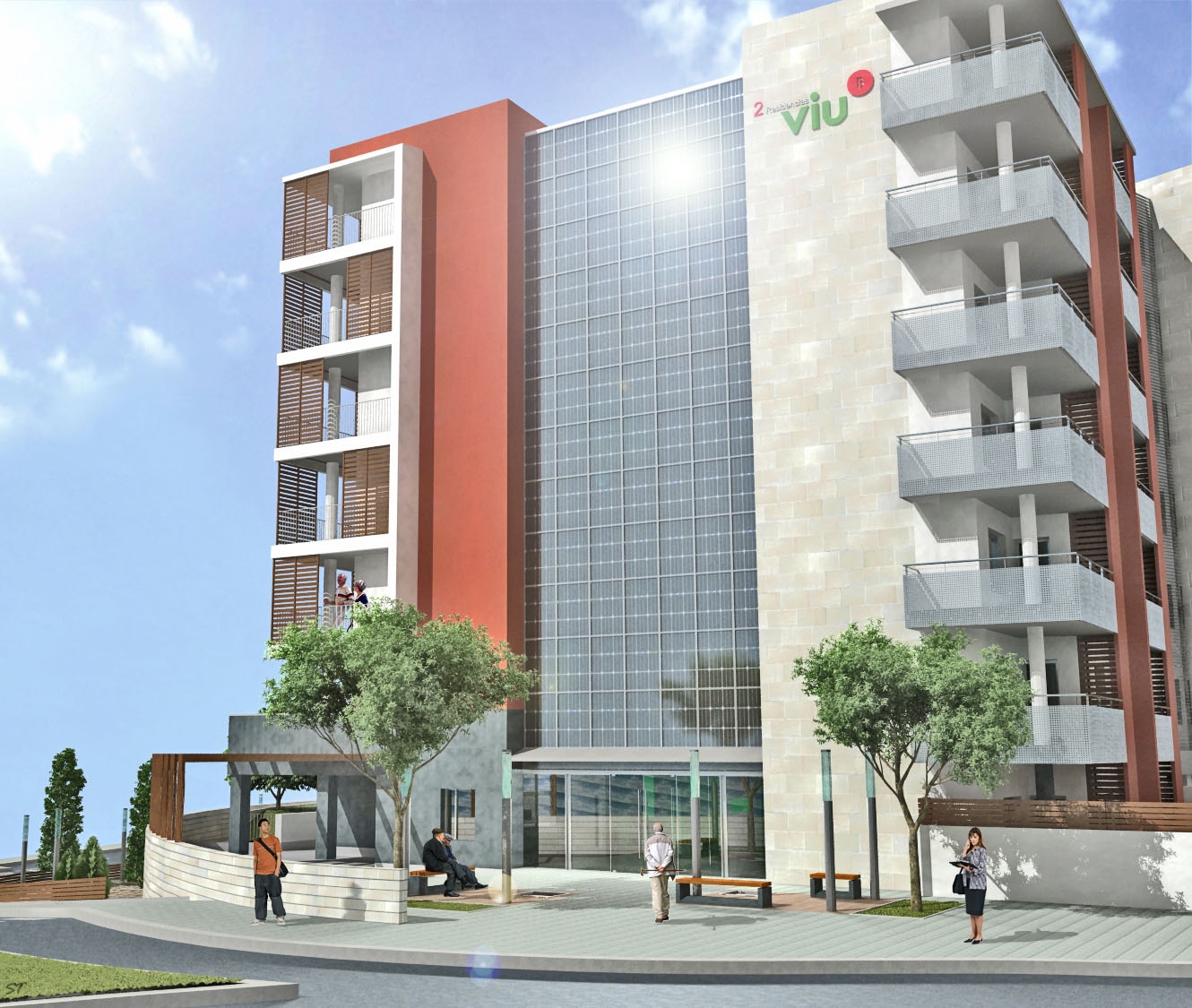 Imatge virtual dels pisos Viu B II que es construiran a Igualada