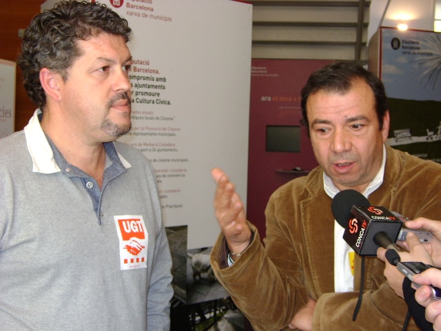 Francesc Rica, UGT, i Severiano Duran, CCOO