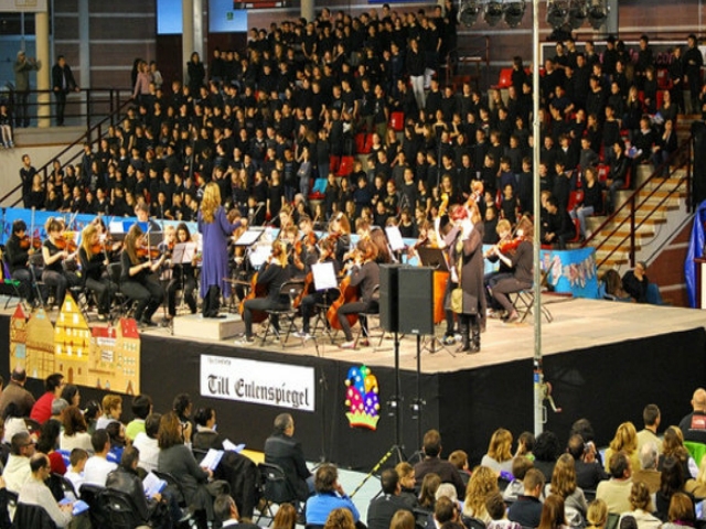 Cantata escolar. Arxiu.