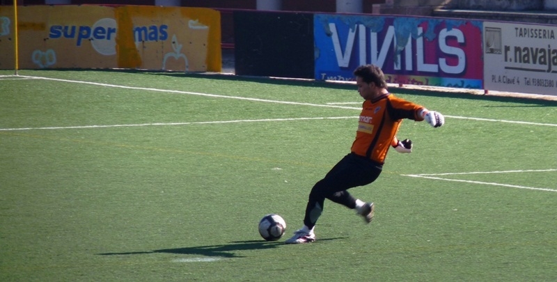 Jaume Albert en un llançament de porteria