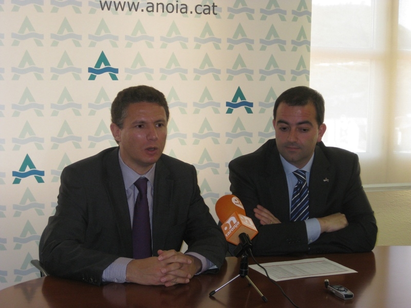 Miquel Estapé (AOC) i el conseller Carles Casanova