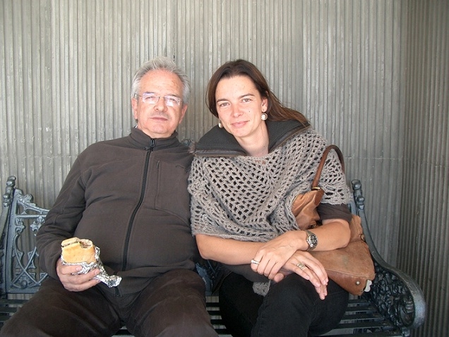 Eva Samper amb el seu pare