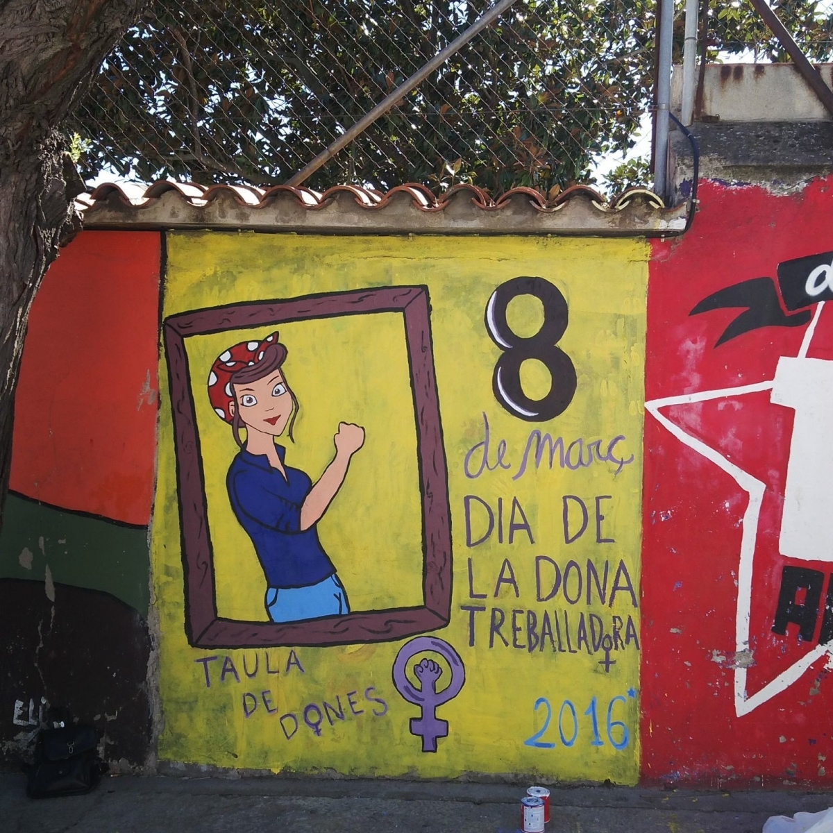 El mural del carrer Garbí, una de les accions d'aquest any