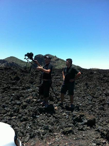 Joan Domènech en un rodatge