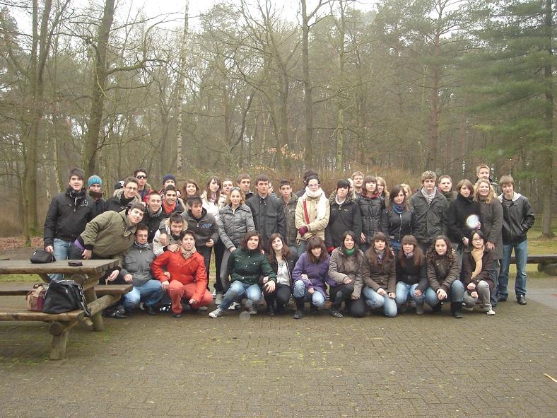 Foto de família dels estudiants participants al projecte Comenius