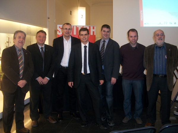 Marc Castells (al centre), acompanyat d'altres representants que han participat a Switch