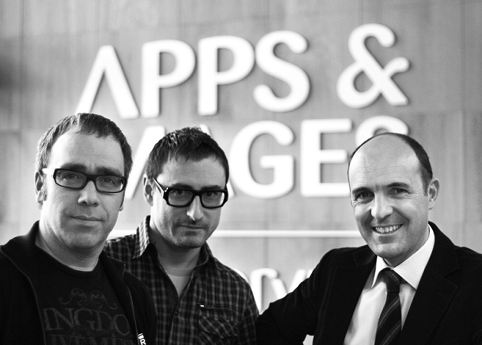 D'esquerra a dreta: Pere Casamitjana, Jordi Saumell i Enric Pont. Socis fundadors d'Interiorvista