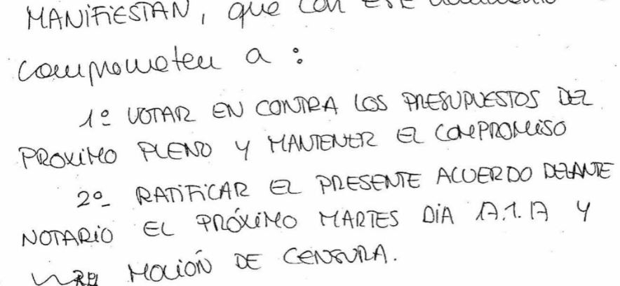 El document que s'ha filtrat i del que l'oposició nega la veracitat