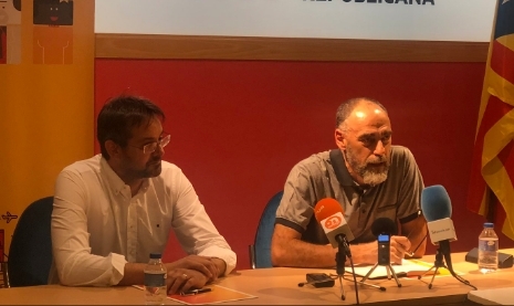 David Alquézar, president comarcal, i el portaveu Jordi Badia