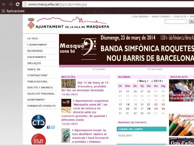 Web Ajuntament de Masquefa