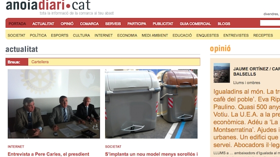 Portada de divendres a l'anoiadiari·cat