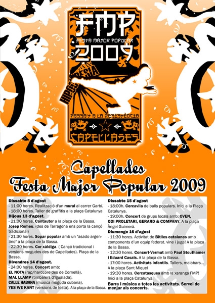 Cartell festa major Capellades any passat