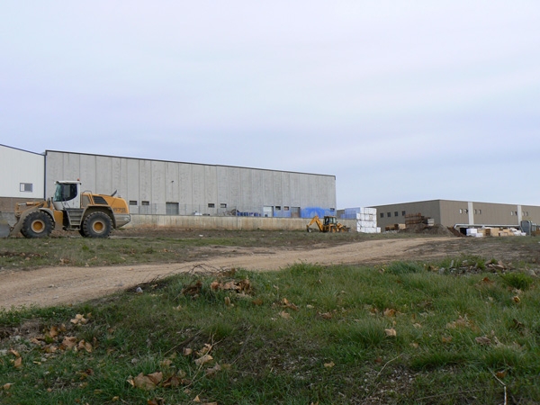 Imatge de les obres, al polígon de Les Garrigues