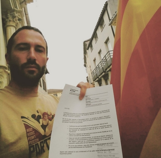 Auber, amb la notificació dels Mossos