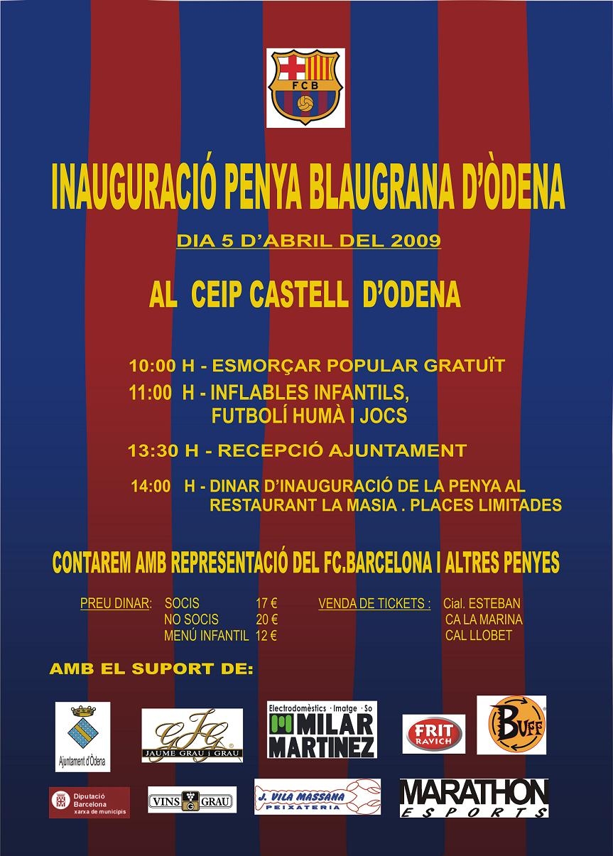 Cartell dels actes d'inauguració