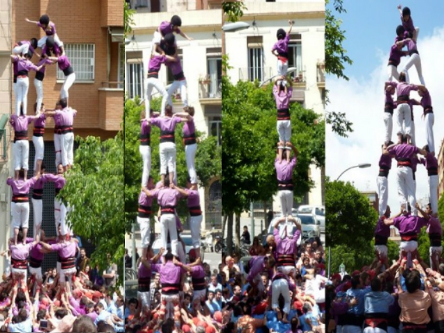 Actuació dels moixiganguers a Barcelona