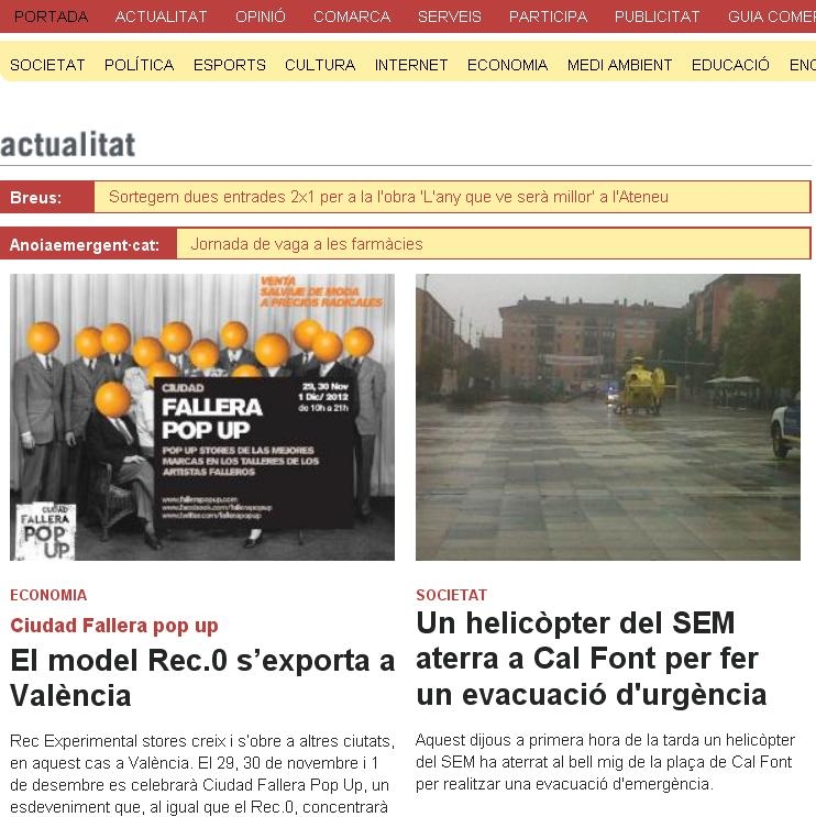 Portada de divendres 26 d'octubre