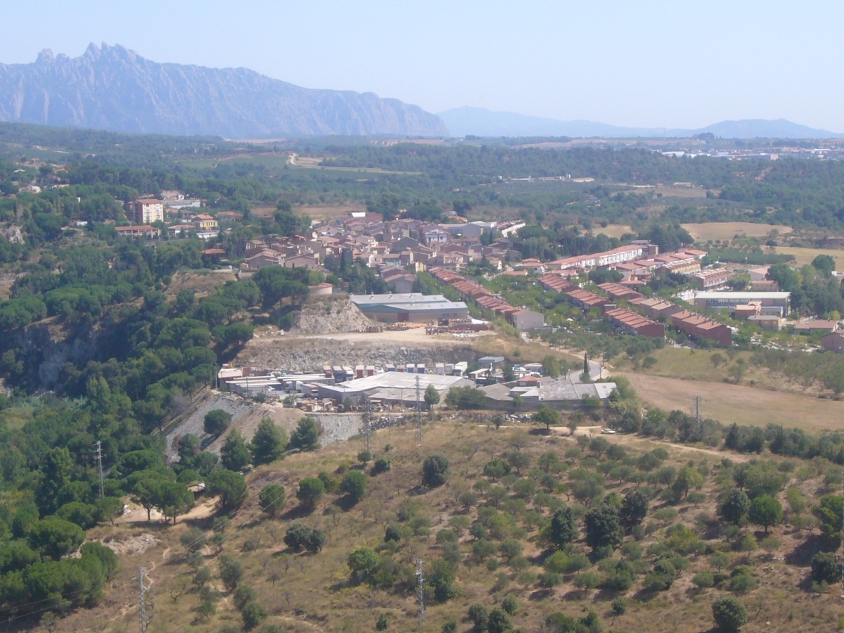 Vista de Vallbona d'Anoia des del castell de Cabrera